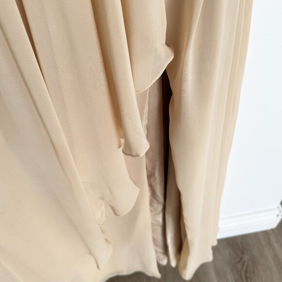 Azazie Omari Champagne A-Line Bridesmaid Dress - Size 24 - Picture 8 of 13